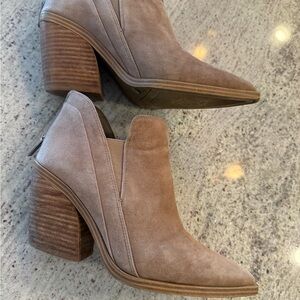 Vince Camuto Taupe Suede Heeled Boots